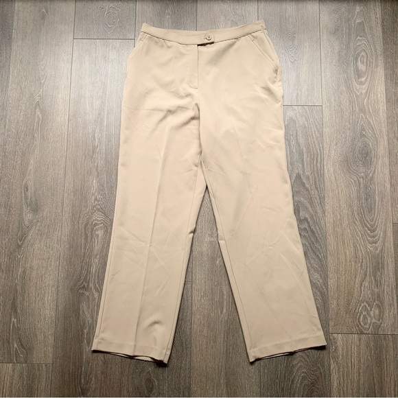 Investments Petites Women's Pants Straight leg Pleated Tapered Trousers Size 12P - Picture 2 of 6